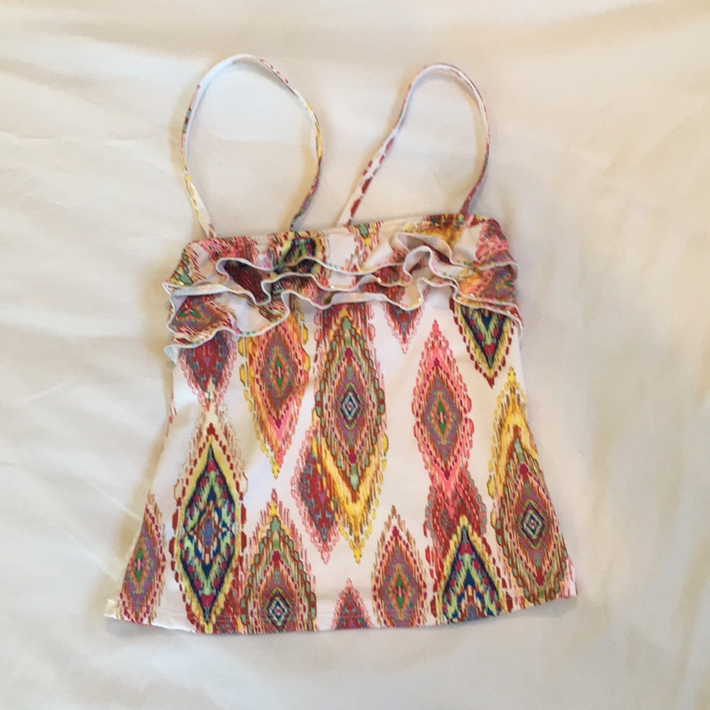 pilyq embroidered ruffle tankini